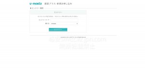 01.U mobile エントリー画面